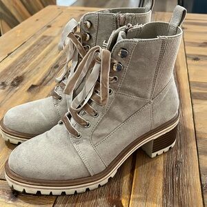 Lace Up Heeled Boots